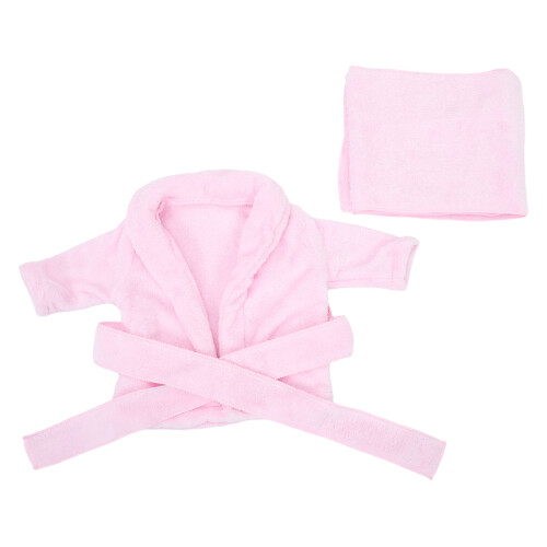 3 Pièces Serviette De Bain Bébé En Coton Pur Pour - (Rose)