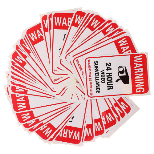 250 De Stickers Panneaux D'Alerte Pour Caméra De Surveillance