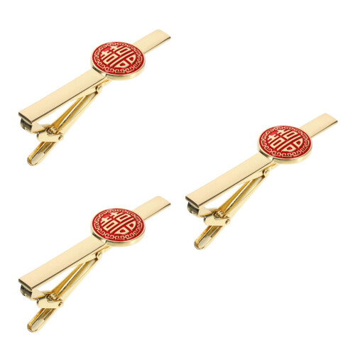 3 Pièces Pinces À Cravate En Cuivre Style Chinois Pour 2
