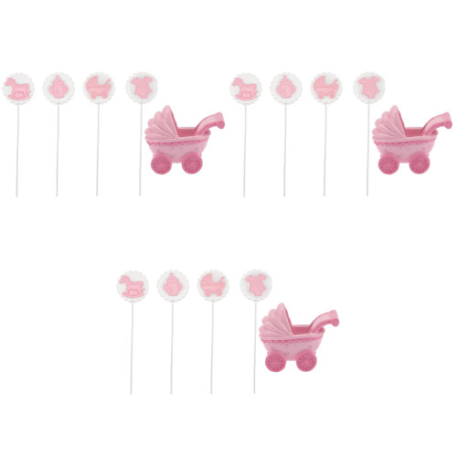15 Pezzi Decorazioni Per Torta Baby Shower Con E 2