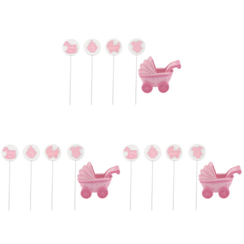 15 Pezzi Decorazioni Per Torta Baby Shower Con E 1