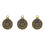 3 Pezzi Collana Religiosa In Rame Con Pendente 4