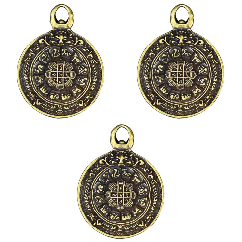 3 Pezzi Collana Religiosa In Rame Con Pendente 2