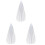 3Pcs Simple Long Single Layer Wedding Veil Pure White 0.8 Meters 3