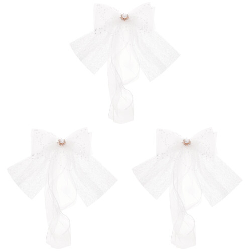 3 Pezzi Sposa Con Molletta Copricapo Accessorio 1