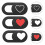 6 Pezzi A Cuore Con Blocco Scorrevole Per Fotocamera Tablet 10