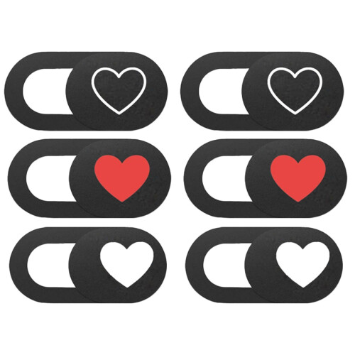 6 Pezzi A Cuore Con Blocco Scorrevole Per Fotocamera Tablet 2