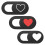 6 Pezzi A Cuore Con Blocco Scorrevole Per Fotocamera Tablet 11