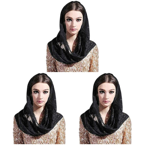 3 Pezzi Cattolico Sciarpa Copricapo Foulard 1