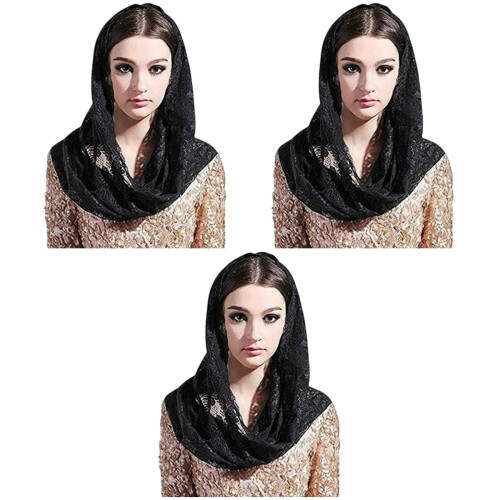 3 Pezzi Cattolico Sciarpa Copricapo Foulard 2