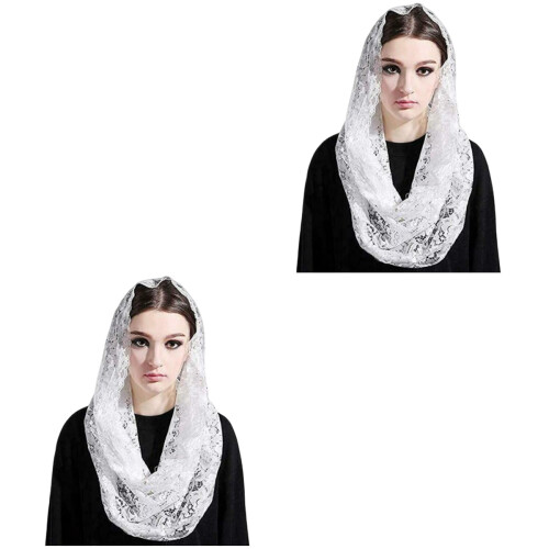 2 Pezzi Sciarpa in per Copricapo Foulard 2