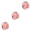 3 Pezzi Copriorecchie Invernali in Pieghevole Rosa 5