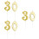 6 Pezzi Numerate 3+0 Per Torte 8
