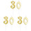 6 Pezzi Numerate 3+0 Per Torte 3
