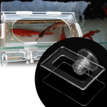 Acryl Fischfutterspender Ring Aquarium Futterring mit Saugnapf (S)