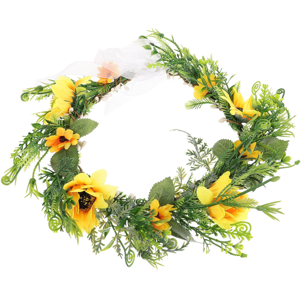 Wedding Girasole Cerchietto Fiori Per Ragazze-image