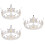 3 Pcs Retro Cake Decoration Crown Ornament 8