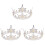 3 Pcs Retro Cake Decoration Crown Ornament 3