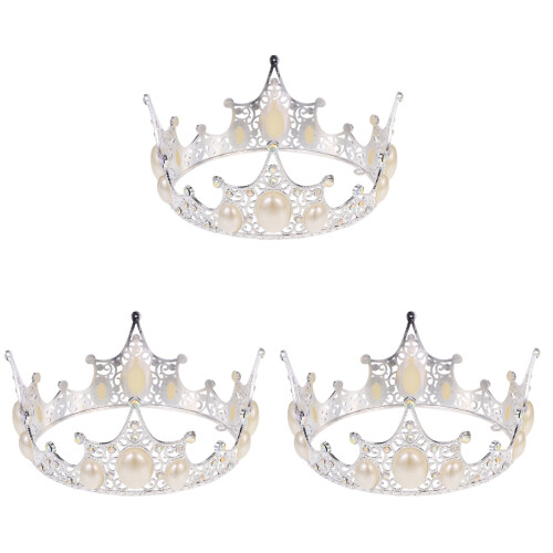 3 Pcs Retro Cake Decoration Crown Ornament 2