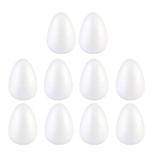30 Sztuk Malowane Jajka DIY Wielkanocne Dekoracje Dzieci (Białe)