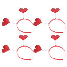 4St Hartvormige Haaraccessoires Comfortabel Voor Valentijn Feest