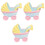 3Pcs Mini De Bebê Resina Topper Para Bolo Aniversário 4