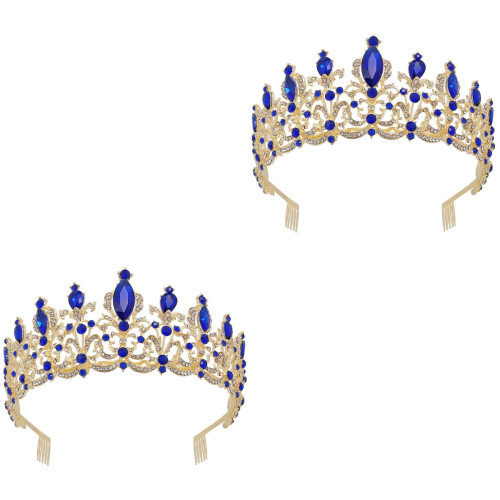 2 Unidades Coroa Para Noiva Tiara Banquete 2