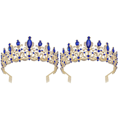 2 Unidades Coroa Para Noiva Tiara Banquete 1