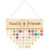 3Pcs De Com Quadro Calendário E Pendurador Decoração 9