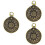 3Pcs Colar Religioso Cobre Com Pingente Redondo 6