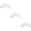 3Pcs De Com Cristais De Prata 9