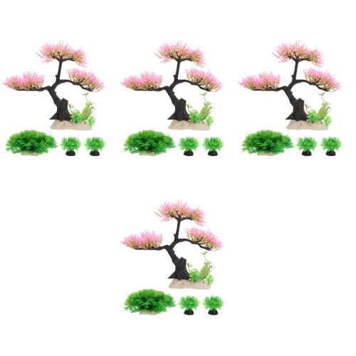 4 Conjuntos De Kit De Plantas Aquáticas Para 2