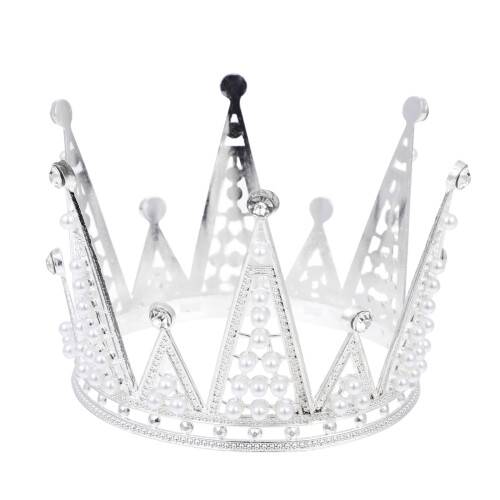 5 Unidades Coroa De Para Aniversário Tiara Prateada