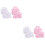 4 Pares De Bebê Respirável Com +Rosa Tamanho S 6