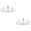 2 Unidades Coroa De Cristal Coroa Para Tiara Acessório 7