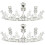 2 Unidades Coroa De Cristal Coroa Para Tiara Acessório 6