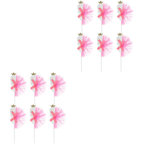 12 Unidades Decorações Cobre Cisne Cupcake 2