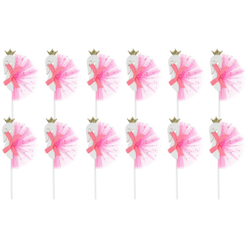 12 Unidades Decorações Cobre Cisne Cupcake 1