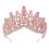 2 Unidades Tiara Cristal Coroa Noiva Rosa 1