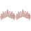 2 Unidades Tiara Cristal Coroa Noiva Rosa 2