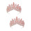 2 Unidades Tiara Cristal Coroa Noiva Rosa 7