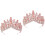 2 Unidades Tiara Cristal Coroa Noiva Rosa 4