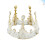 3 Unidades Enfeites Bolo Coroa Tiara Aniversário 10