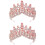 2 Unidades Tiara Cristal Coroa Noiva Rosa 5