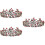 3 Peças Tiara Com Brilhantes Para 8