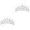 2 Unidades Coroa De Tiara De Cristal Para 3