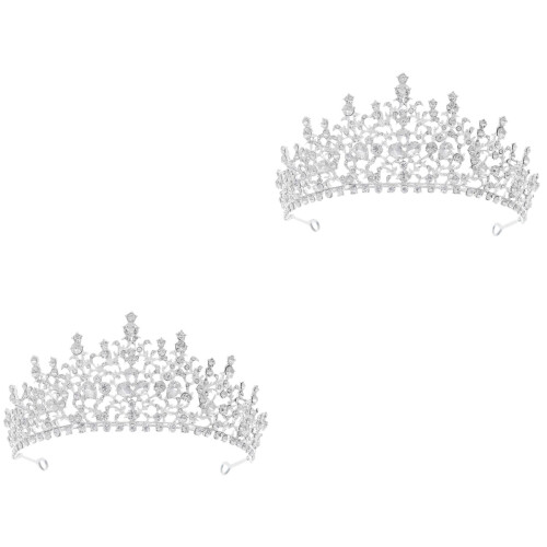 2 Unidades Coroa De Tiara De Cristal Para 2