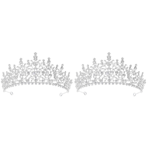 2 Unidades Coroa De Tiara De Cristal Para 1