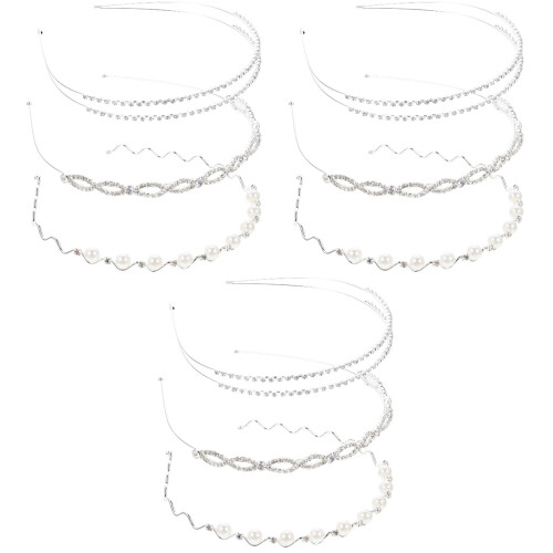 9 Peças Faixa Flor Cristal Miçangas Noiva 2