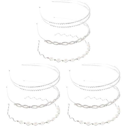 9 Peças Faixa Flor Cristal Miçangas Noiva 1